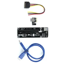50CM USB 3.0 PCI-E Express 1x to 16x Extender Riser Card Adapter SATA 15pin-4pin Power Cable for Motherboard and graphics cards