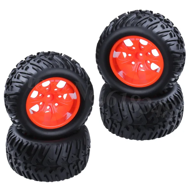 4 Pieces RC Wheels Tires For Monster Truck Hex 12mm Fit HSP 1/10 Off