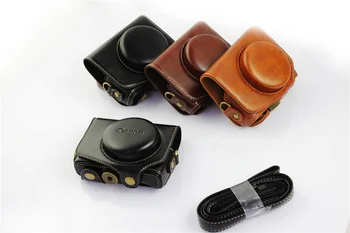 

G7X base PU Leather Camera Hard Cover Case Bag Protector for canon G7X G7X2 Black/Brown/coffee