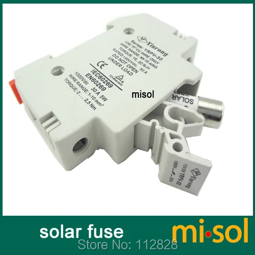 MISOL 1 unit of PV solar fuse 10A 1000VDC fusible 10x38 gPV