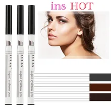 LULAA, легко рисовать, 4 головки, водостойкая ручка для татуировки бровей, влагостойкий карандаш для бровей, долговечный жидкий карандаш для бровей TSLM2