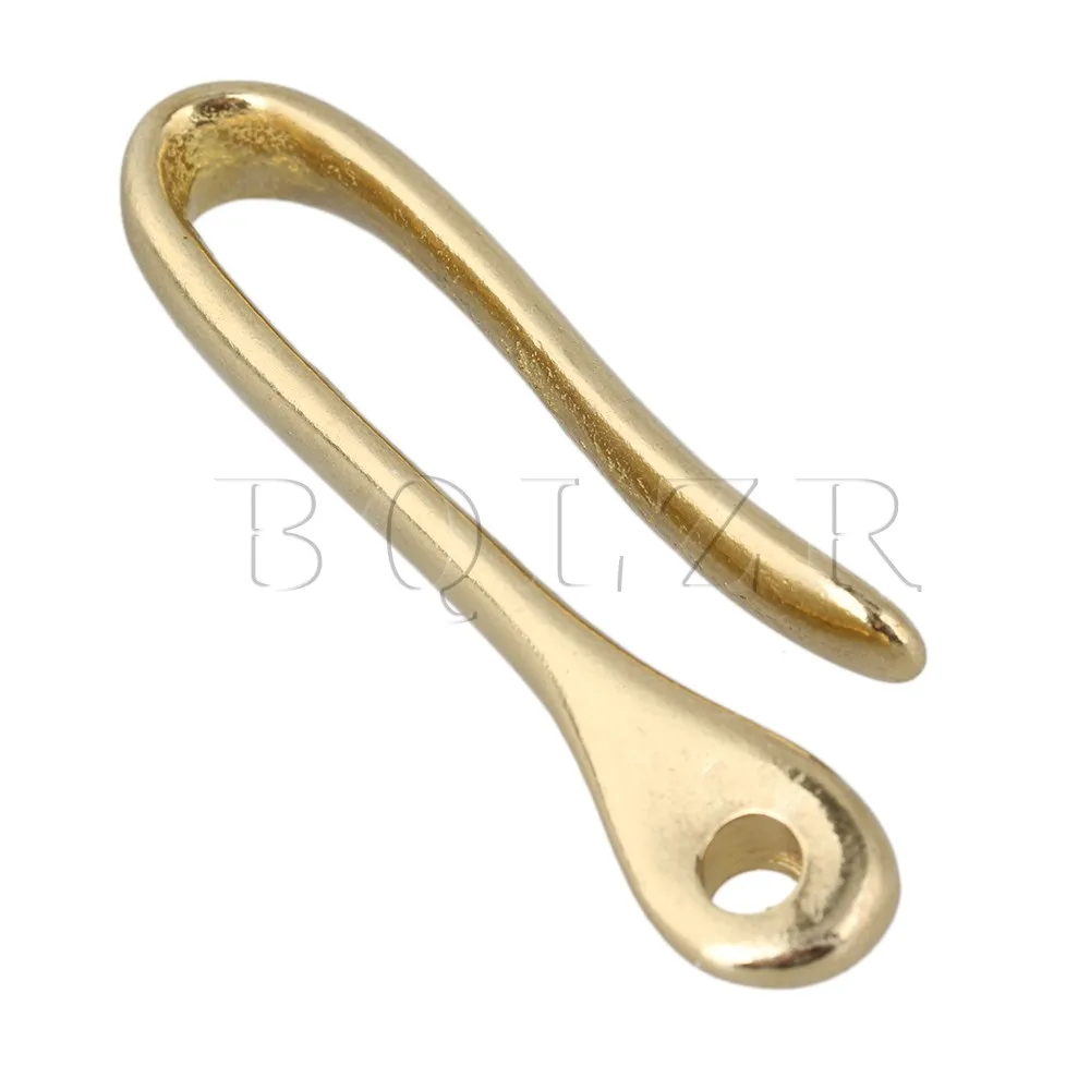 BQLZR 72mm Rentro Solid Brass Fish Hook Key Chain U Hook Clip Holderin