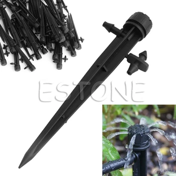 

50Pcs 360c Adjustable Water Flow Irrigation Drippers Stake Emitter Drip System G03 Drop ship