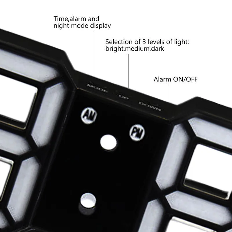 Современный цифровой светодиодный стол ночь настенные часы будильник часы 24 или 12 час Дисплей