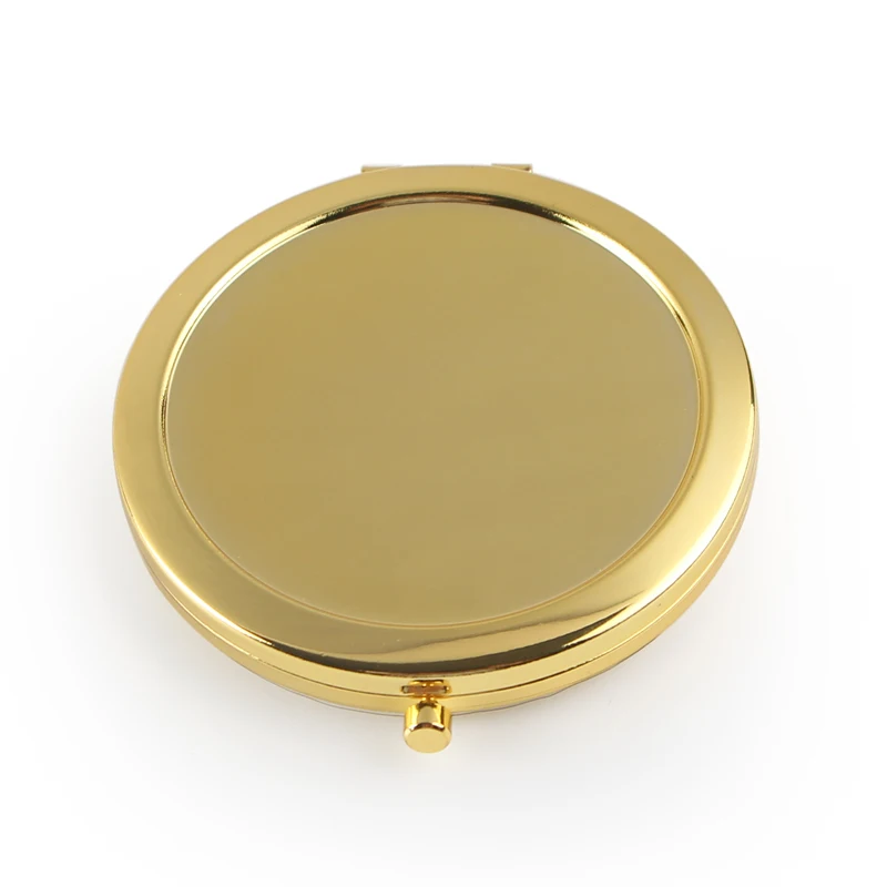 Round Mirror Compact Blank Plain gold Colour For DIY gift mirror (4)