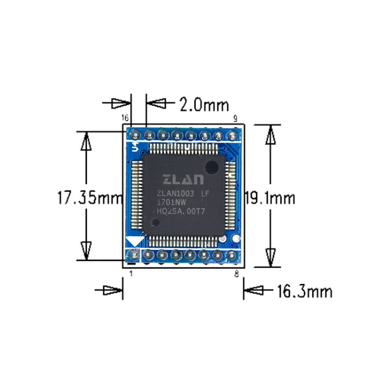 

Serial port networking module |TTL level UART connect Ethernet (TCP/IP) ZLSN2003S