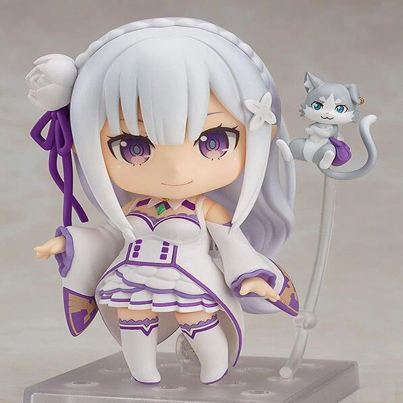 

751# Re:Life in a different world from zero Emilia 10cm anime action figure collection Movable Nendoroid collection Y7364