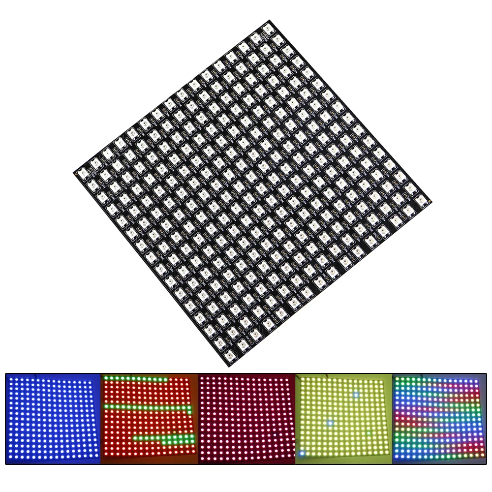 RGB светодиодная матричная панель WS2812 5050 SMD 16*16 пикселей 256 Цветная цифровая
