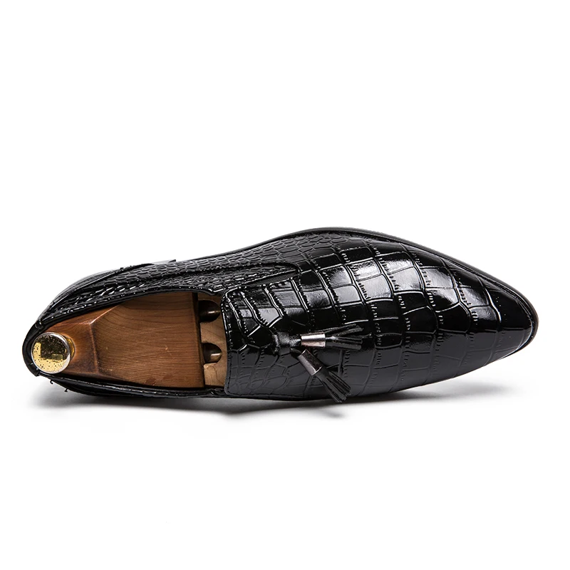 fashion snake skin leather shoes men luxury brand designer fish dress male footwear wedding italian brogue oxford shoes for men (4)