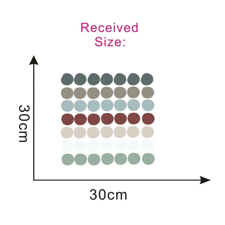 Цветные настенные наклейки в горошек, современные детские наклейки, сделай сам, детские обои, ПВХ, высокое качество, настенные наклейки, детская комната, домашний декор - Цвет: CCS4005F