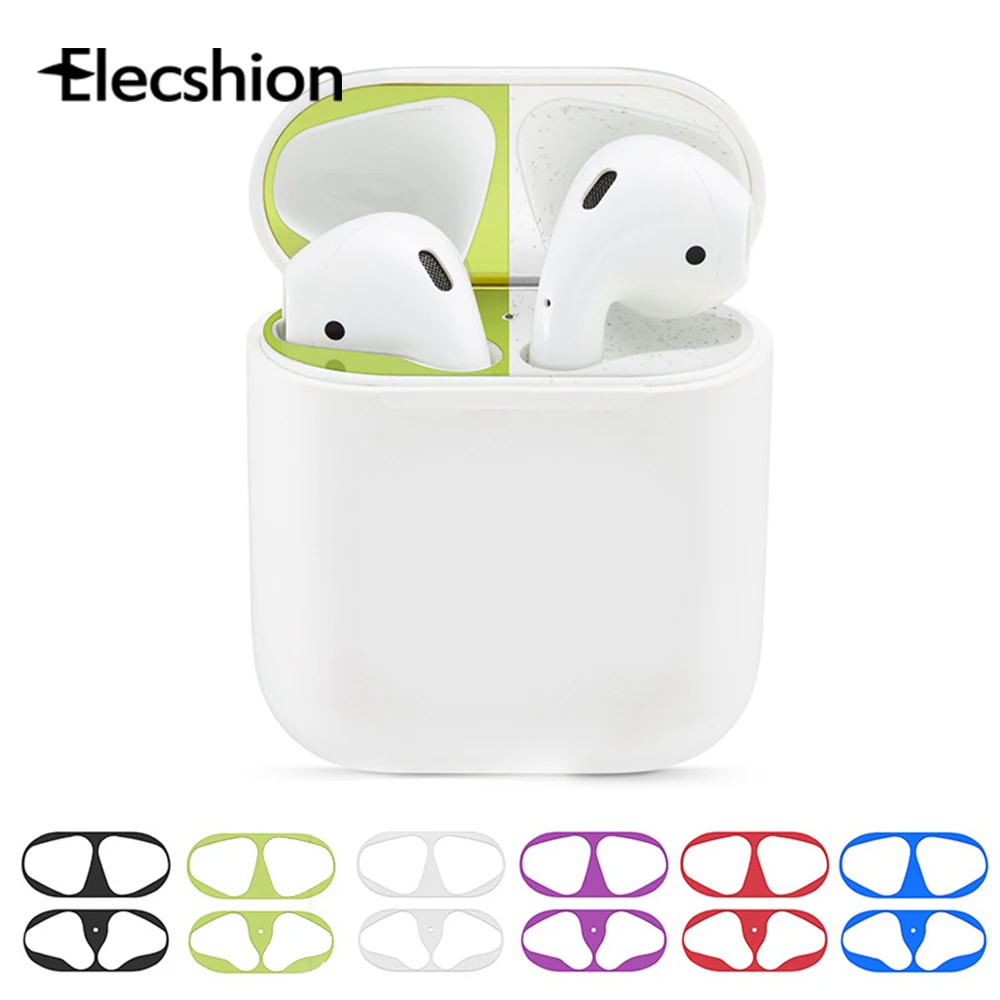 

Dust Guard Metal Sticke For Apple AirPods Earphone Accessories Dust-proof Protective Plating Sticker Ultra Thin Earphone Skin