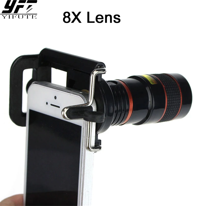 

YIFUTE Universal 8X Zoom Optical Telescope Camera Wide Angle Lens For iPhone 7 Lens iPhone Samsung xiaomi Redmi huawei Lens
