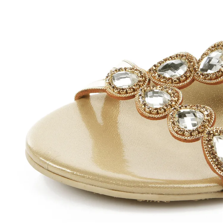 2016 Summer High Heel Stiletto Slippers New Diamond Korean Discount Luxury Casual Elegant Sandals Women Shoes-10