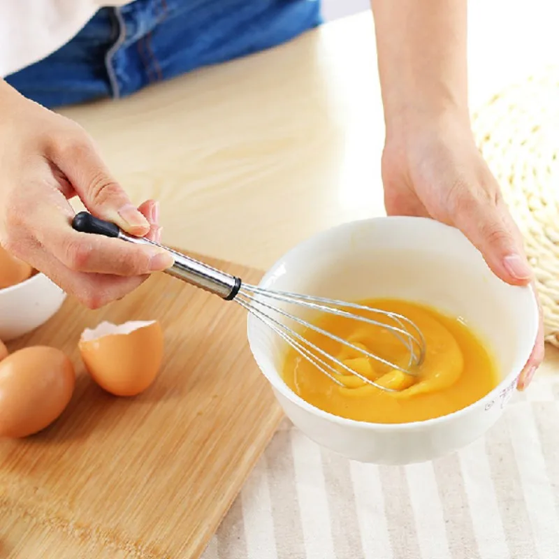 New Manual Stainless Steel Egg Beaters Milk Cream Butter Mixer Stiring