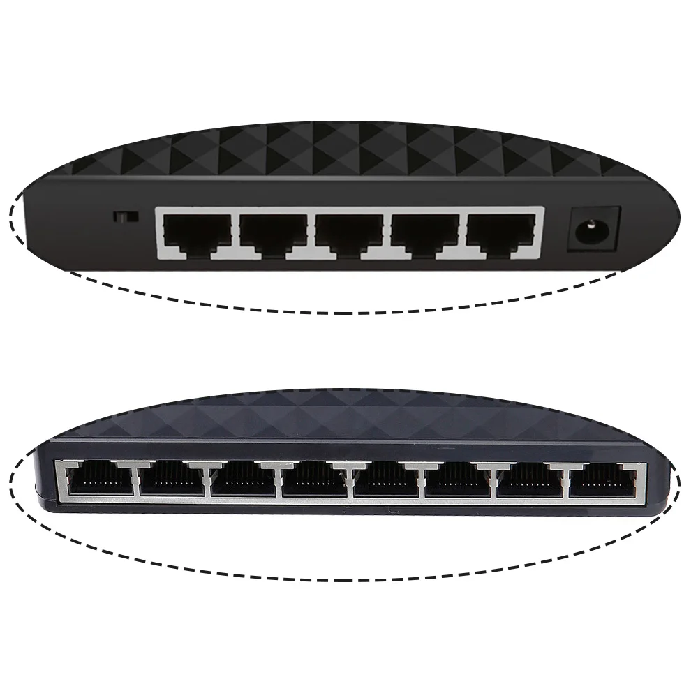 Коммутатор Настольный гигабитный RJ45 на 5/8 портов 10/100 Мбит/с|Сетевые карты| |
