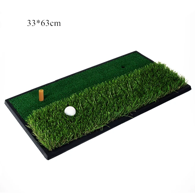 3363cm Backyard Exercise Golf Mat Training Hitting Mat Pad Green Grass Indoor Practice Mat With Rubber Tee Holder8766786
