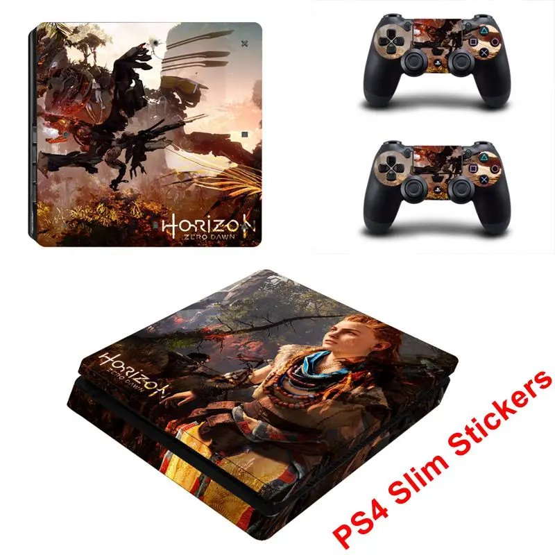 Horizon-Zero Dawn для PS4 тонкая наклейка для sony Playstation 4 Slim консоль+ 2 контроллера кожи наклейка для PS4 S Аксессуары