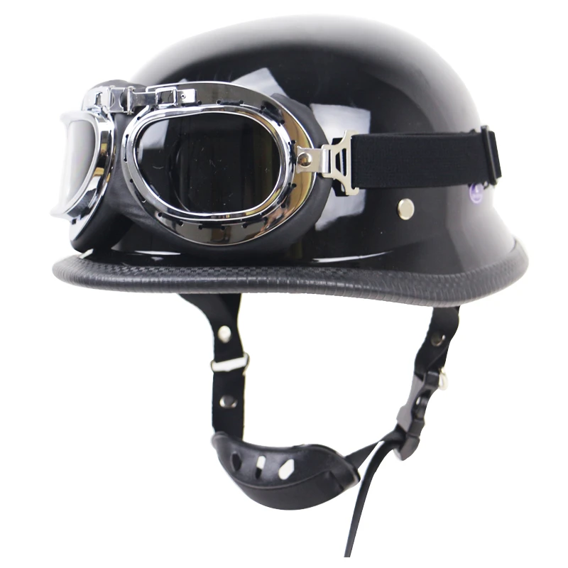 Vochtig maat Proficiat Duitse Helm Met Bril M35 Stijl Motorfiets Helm Dot Goedgekeurd Open Gezicht  Helm Vintage Fiets Versnellingen|face helmet|open face helmetgerman helmet  - AliExpress