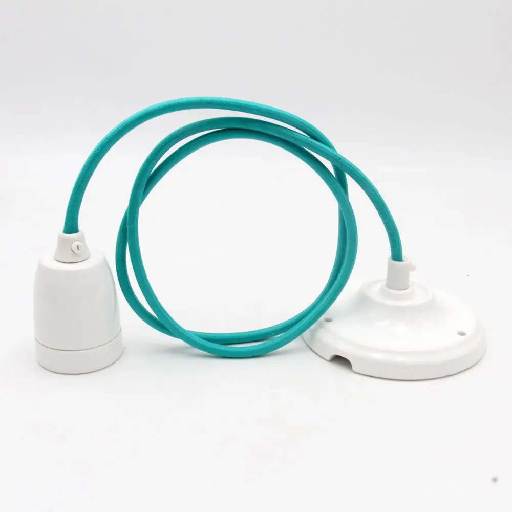 ceramic lamp socket with textile cord