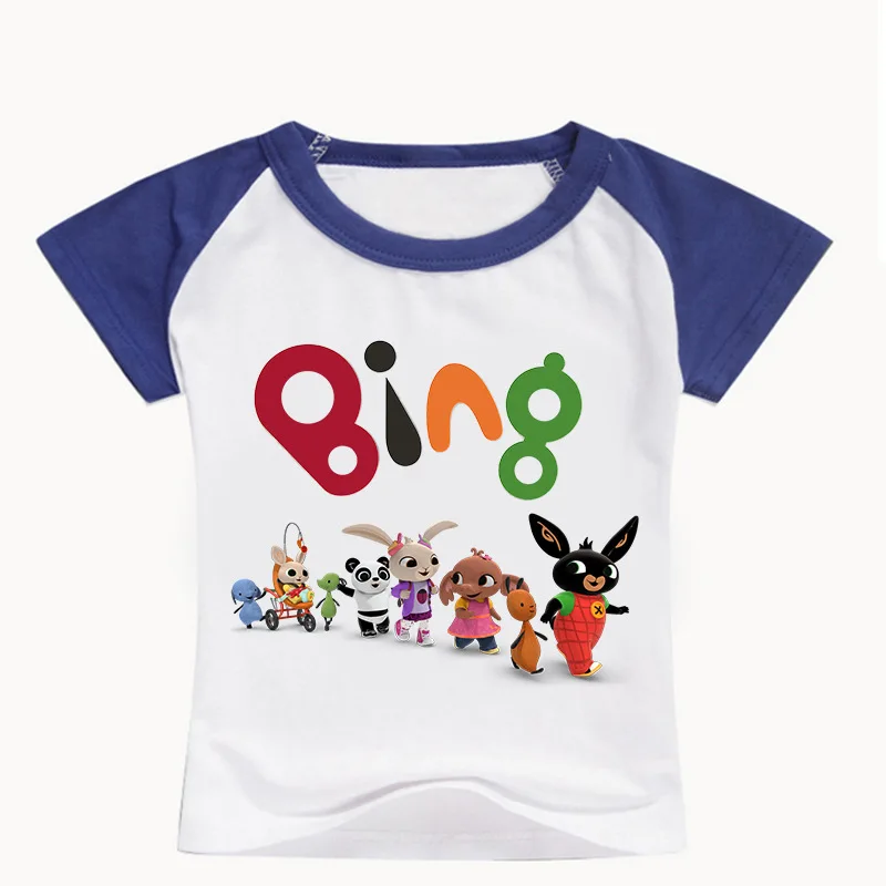 Костюм кролика Bing Bung для детей от 2 до 12 лет топы с длинными рукавами для девочек, футболки для мальчиков, Детская футболка Jongens, одежда для детей-подростков - Цвет: style 14