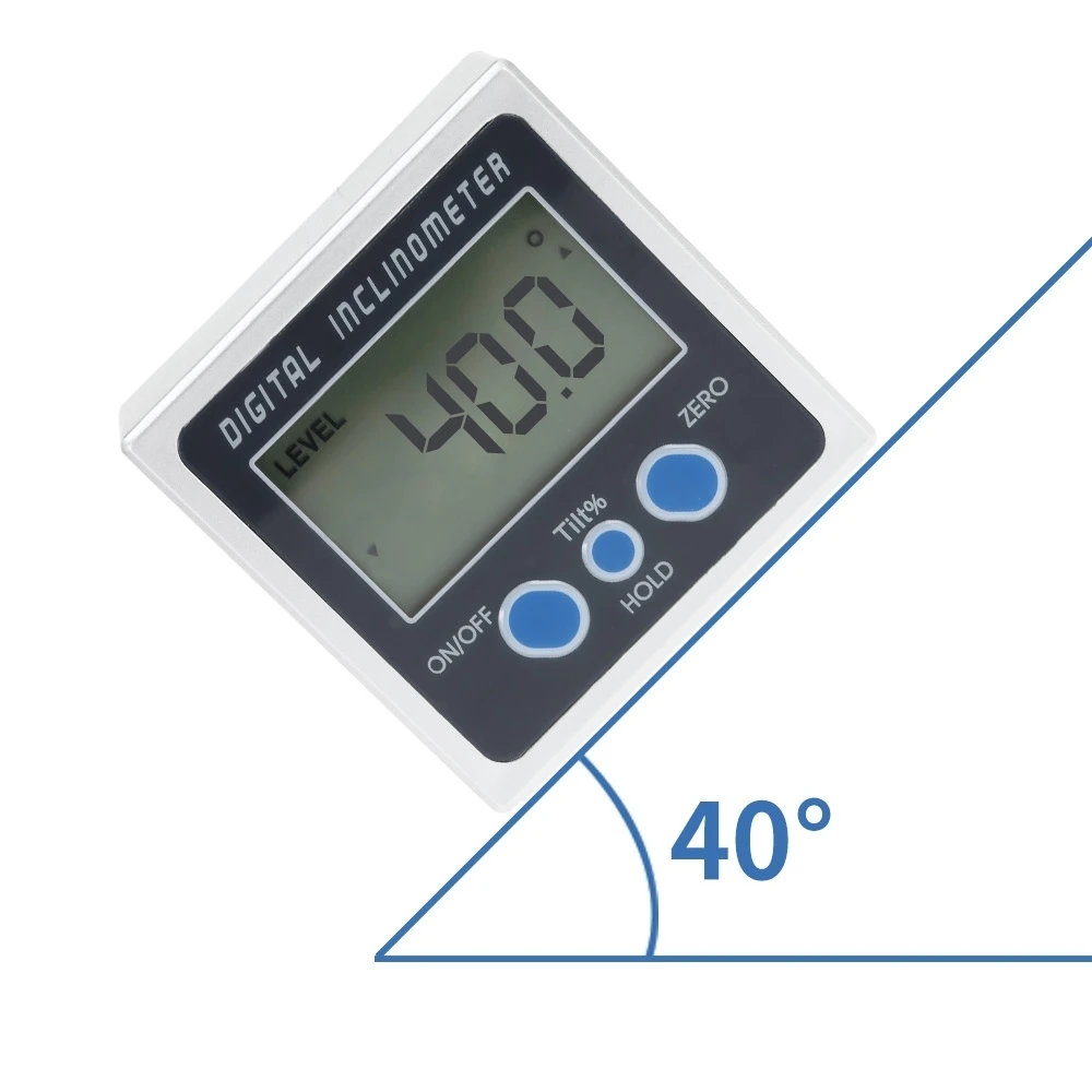 

Digital Bevel Box Angle Gauge Meter mini Digital Protractor 360 degrees Magnets Base Digital Inclinometer Electronic protractor