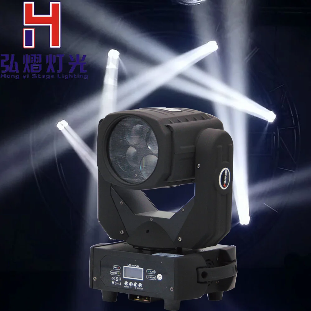 

new hot beam dj light 1pcs/lot 25w 4leds 100W with dmx DJ mini zoom beam wash moving head effect dmx led light
