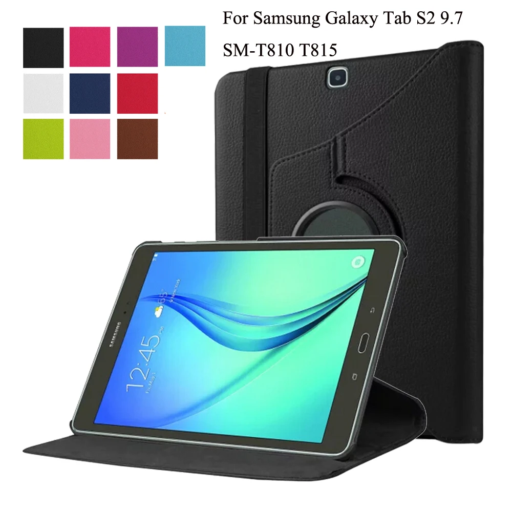 

360 Degree Rotating Stand Case For Samsung Galaxy Tab S2 9.7 Cover For Samsung Tab SM-T810 SM-T813 SM-T815 SM-T819 9.7" Tablet