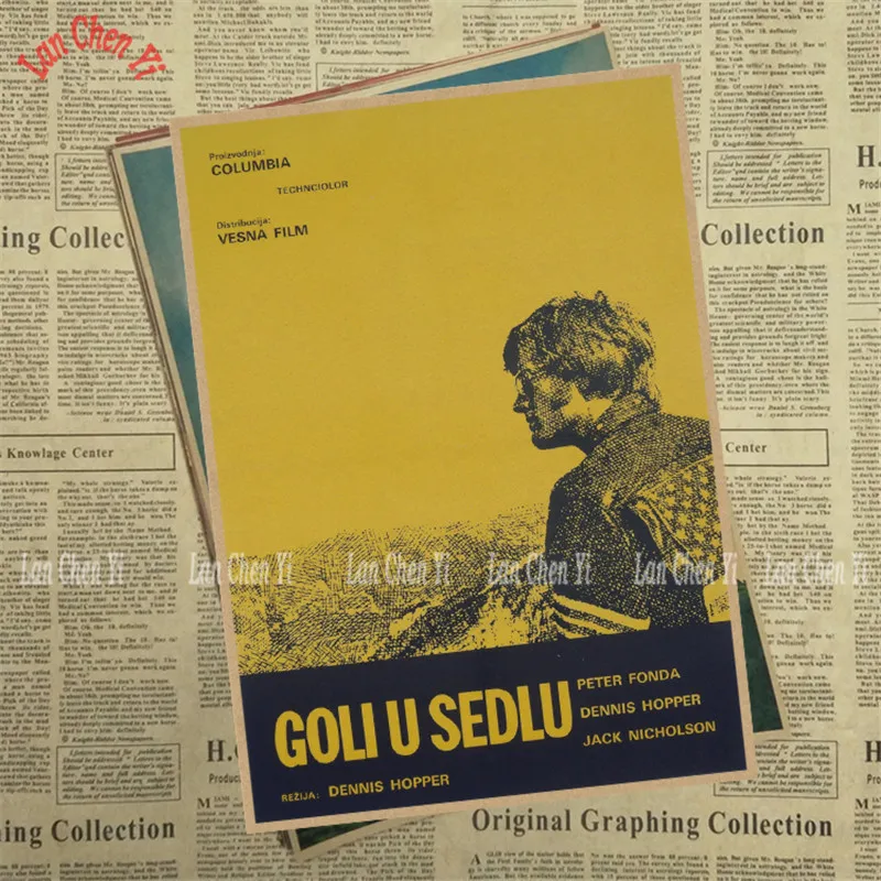 Фильм Easy Rider Винтаж рисунок постер украшение помещения Стикеры s настенный Декор