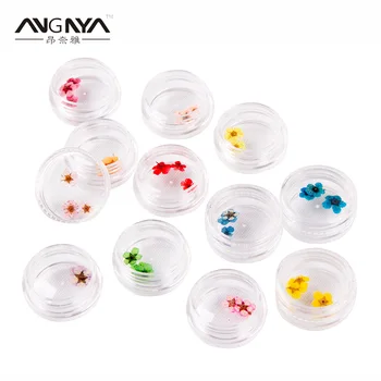 

ANGNYA New Natural Dried flowers Nail Beauty UV Gel Polish Design Decoration Nail 12 Colors Polish DIY Manicure Tip Accessories