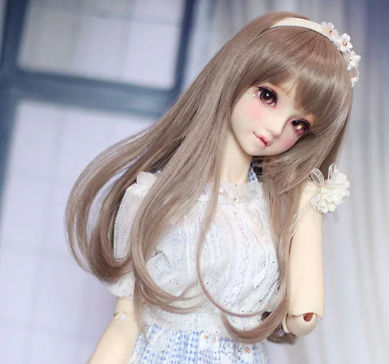 Новинка! Кукла парики Длинные Серый каштановые волосы для 1/6 1/4 1/3 BJD SD DD MDD аксессуары для куклы - Цвет: brown