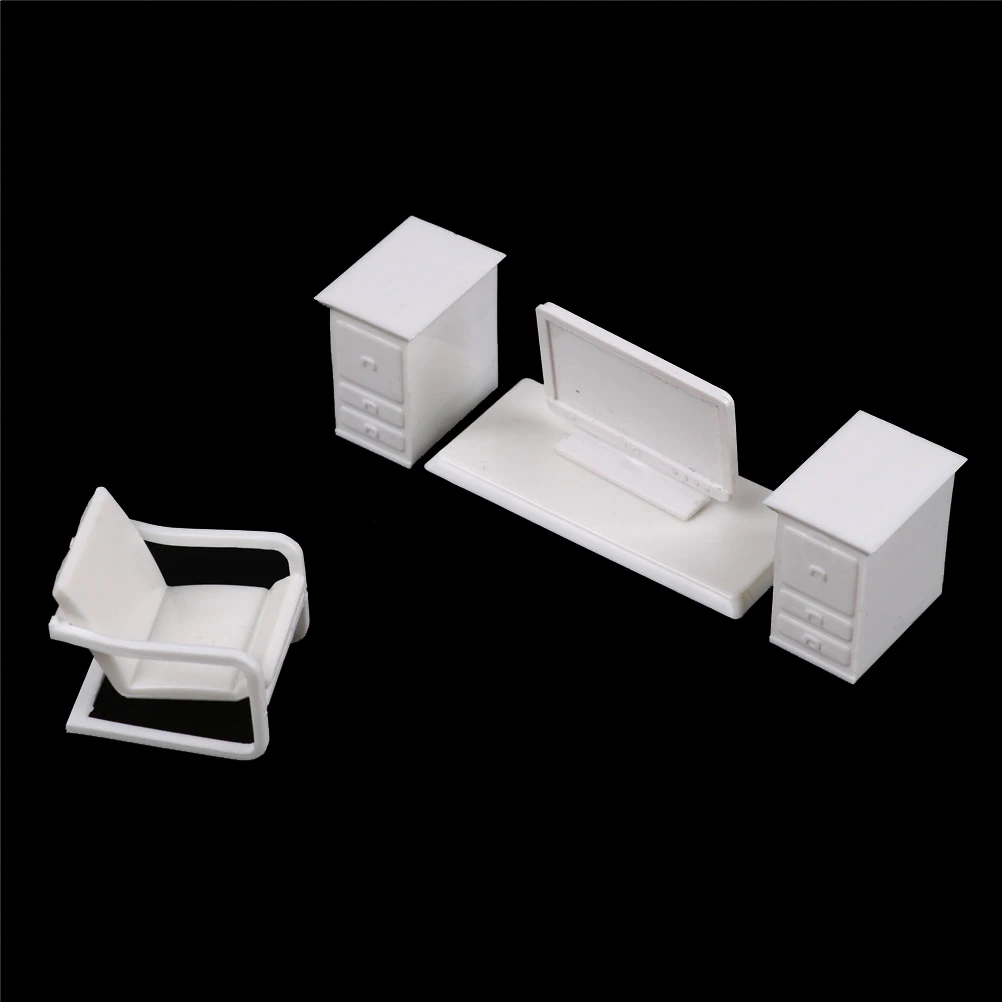 

ZTOYL Dollhouse Miniature Furniture Desk+Laptop+Chair Model landscape Sand Model Toy