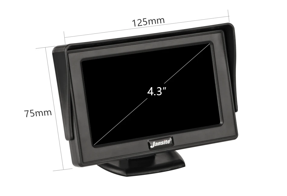 Jansite " проводной автомобильный монитор TFT lcd Автомобильный монитор заднего вида помощь при парковке 18 светодиодный ИК Водонепроницаемая резервная камера для седана грузовика