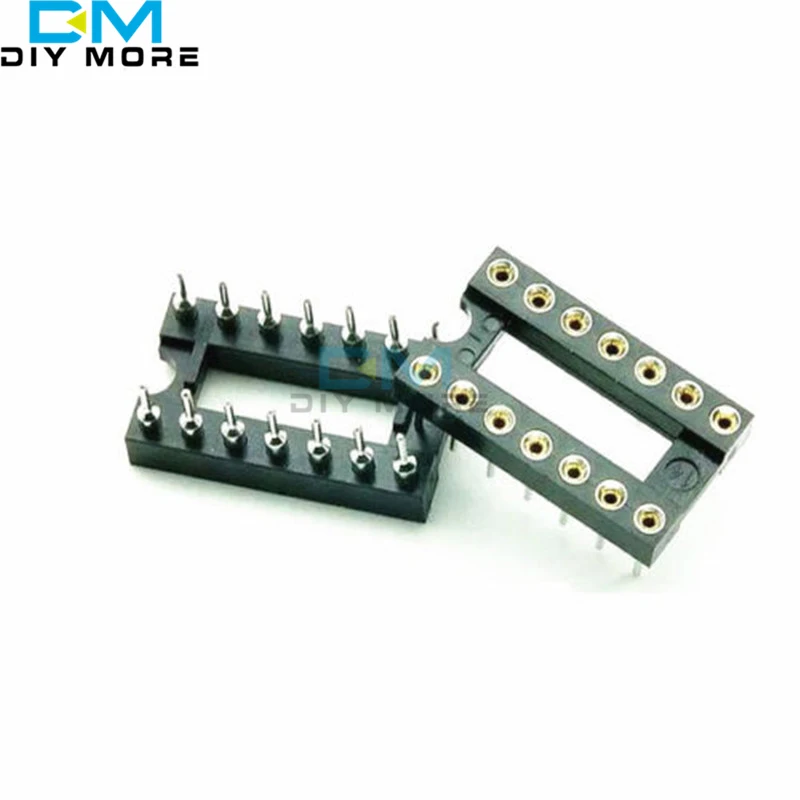 

10PCS 14Pin DIP SIP Round IC Adaptor Sockets Solder Type Gold Plated Machined