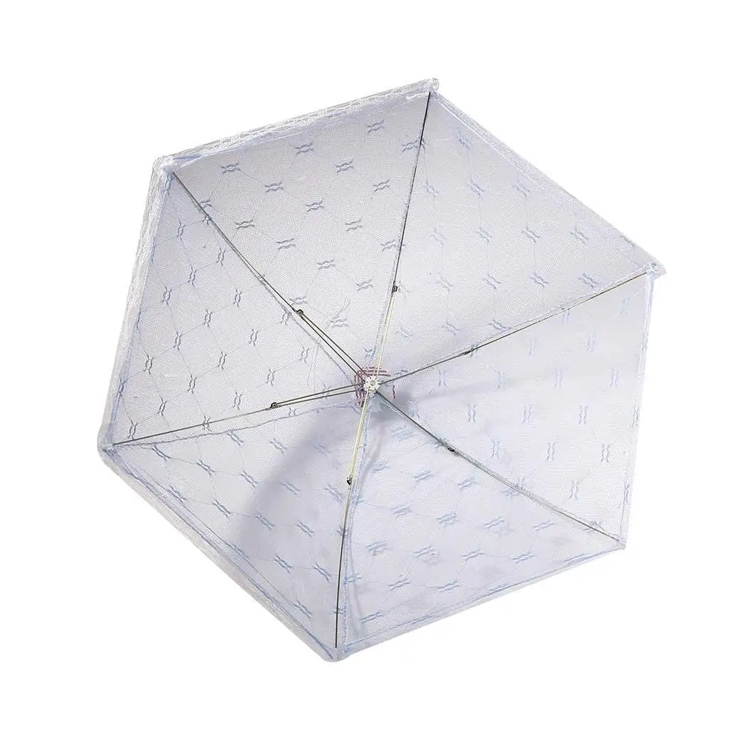 

New Folding Anti Fly Mosquito Gauze Lace Outdoor Kitchen Table Umbrella Food Covers for Picnic Cake Meal Drink Fruit