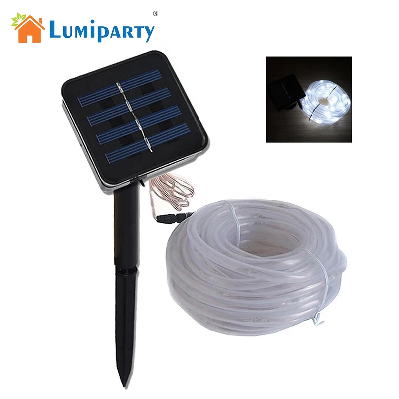 

LumiParty 100LEDs Solar Rope Tube LED Light String STRIP Waterproof Outdoor Garden Party Decorations