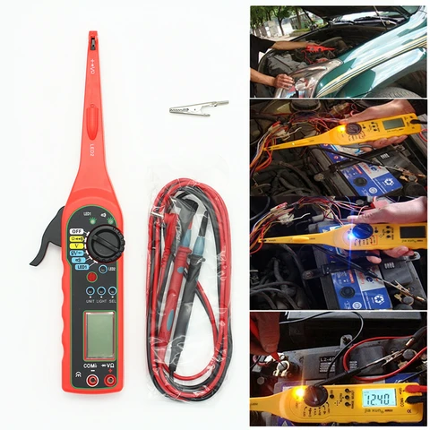 Car Digital Screen Electric Automotive Circuit Tester Multimeter Lamp Car Repair Automotive Electrical Multimeter Pakistan