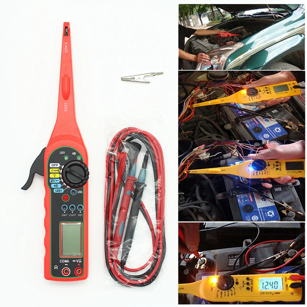 Car Digital Screen Electric Automotive Circuit Tester Multimeter Lamp Car Repair Automotive Electrical Multimeter Car Digital Screen Electric Automotive Circuit Tester Multimeter Lamp Car Repair Automotive Electrical Multimeter