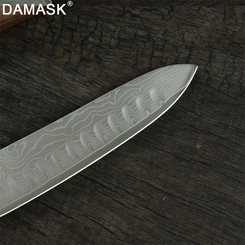 Дамасский нож DAMASK кухонные ножи для приготовления ножей цветочный ноготь японский стиль нож шеф-повара VG10 дамасский стальной режущий инструмент столовые приборы