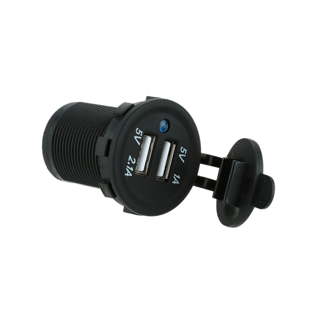 Auto motocicleta 2 conector USB adaptador de corriente cargador de enchufe de teléfono inteligente cargador DC 5 V 2.1A / 1A para del del coche minibús|phone charger organizer|phonephone usb charger AliExpress