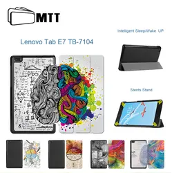 МТТ планшет для надписей чехол для 7,0 "lenovo Tab E7 TB-7104F тонкий из искусственной кожи Flip Fold Защитная крышка для lenovo TAB E7 2018 принципиально