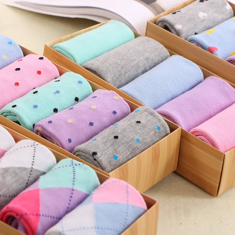 Носки COSPLACOOL женские модные классические дышащие в четырех стилях с узором Love/Diamond