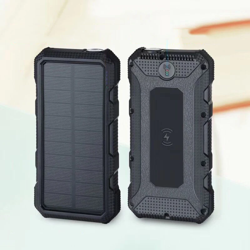 

25000mAhportable QI wireless solar mobile power supply for iPhone TypeC PD+QC3.0 fast chargingUSBpowerbank external battery pack