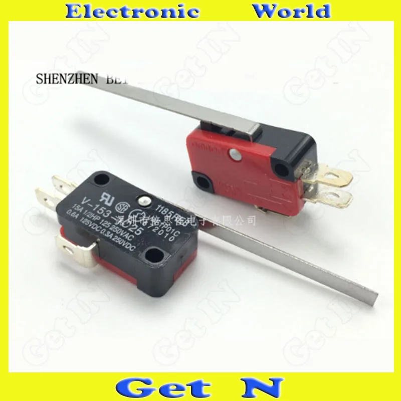 20pcs V 153 1C25 Microswitch Limit Switch Long Push Button Pin Reset Switch with 3 Pins