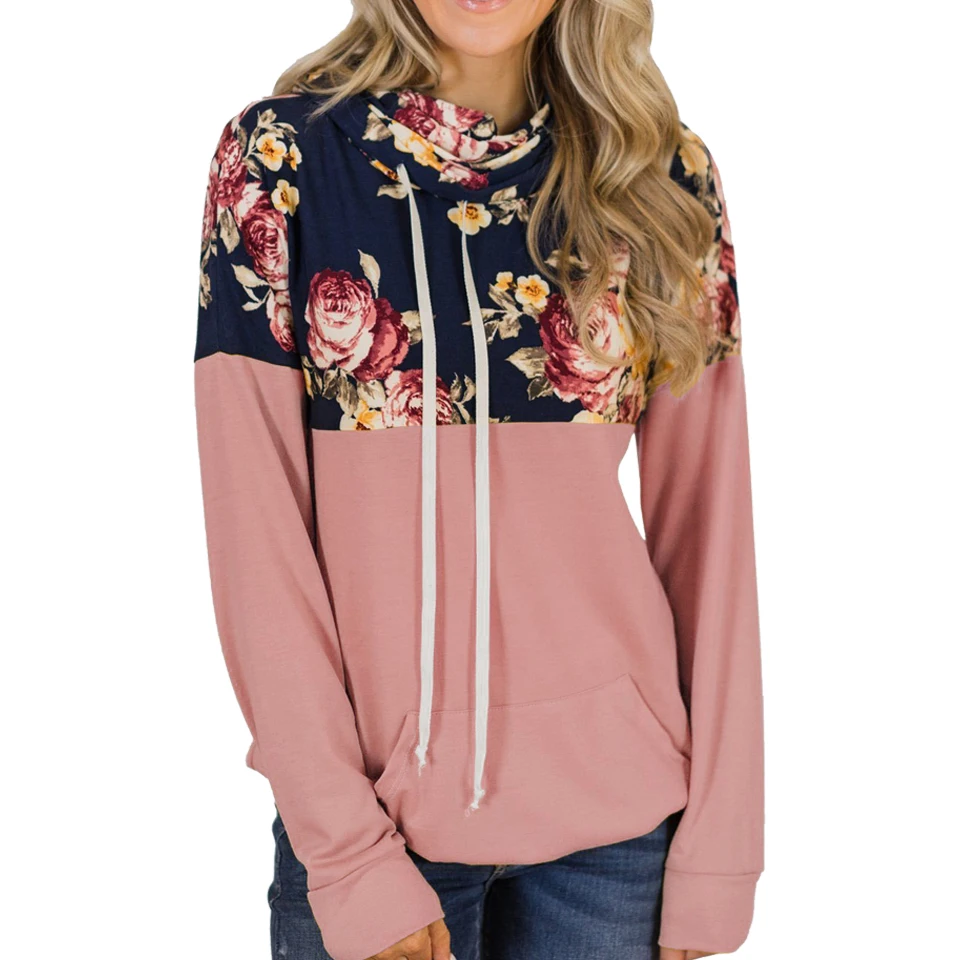 Водолазка толстовка милый розовый кружевной Up Drawstring Hoodie желтый Полерон Mujer 2019