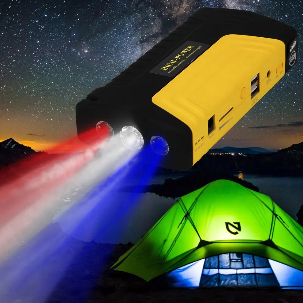 68000ma Multifunctional Portable Cars Auto Emergency Start Car Jump Starter Power Bank With Three Lights Engine Booster