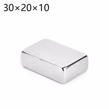

5pcs N35 Strong Big Block Cuboid Magnets 30mm x 20mm x 10mm Rare Earth Neodymium 30*20*10 30mm*20mm*10mm 30*20*10mm