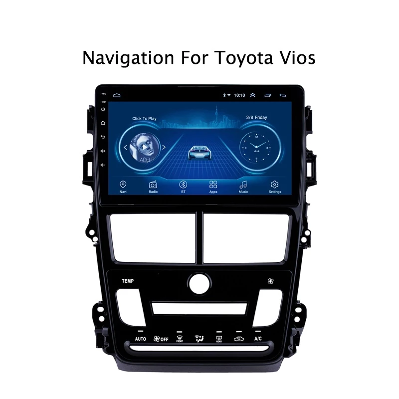 

Super Slim Touch Screen Android 9.1 radio GPS Navigation for Toyota Vios 2018 MT tablets Stereo Wifi Multimedia USB Bluetooth