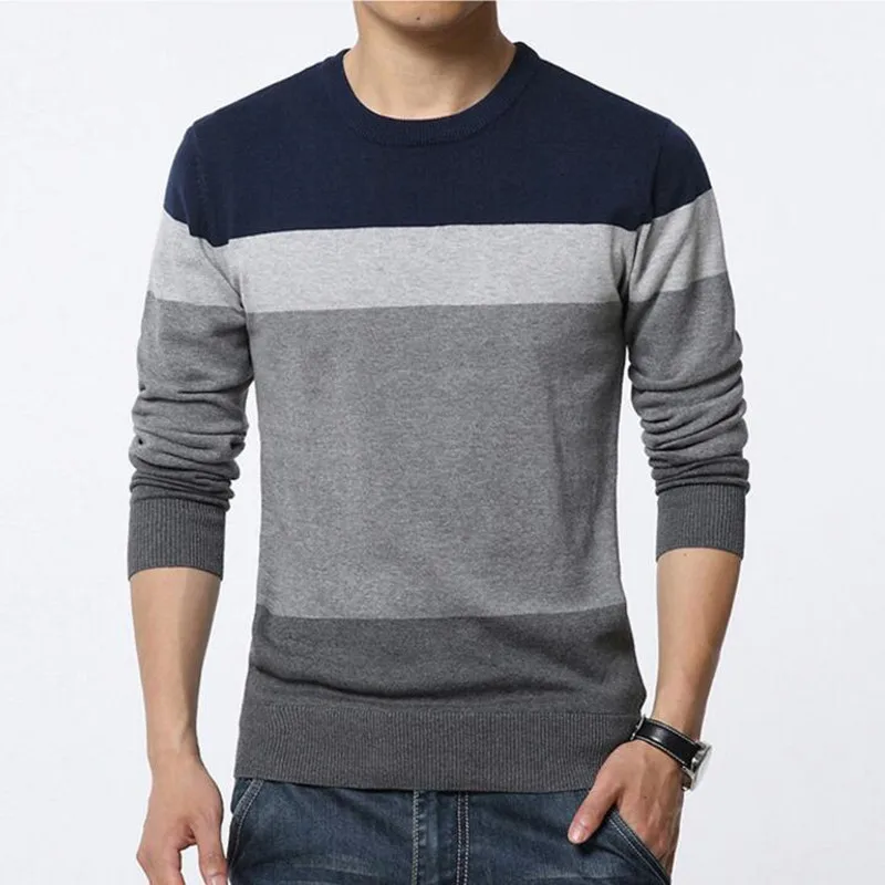 US $14.87 30% OFF|2019 nowa jesienna moda marka swobodny sweter mężczyźni O Neck paski Slim Fit Knitting męskie swetry bawełniane swetry męskie 4XL US $14.87 30% OFF|2019 nowa jesienna moda marka swobodny sweter mężczyźni O Neck paski Slim Fit Knitting męskie swetry bawełniane swetry męskie 4XL