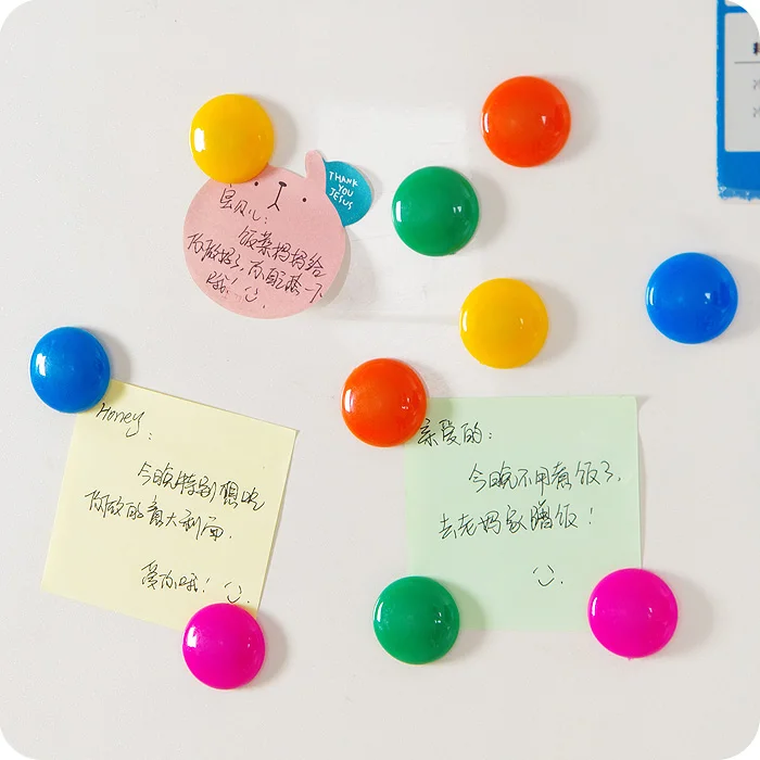 

5pcs/pack Magnetic Particles Message Note Paper Decorative Stickers Affixed Magnet Whiteboard Beads Magnetic Button Cute Magnets