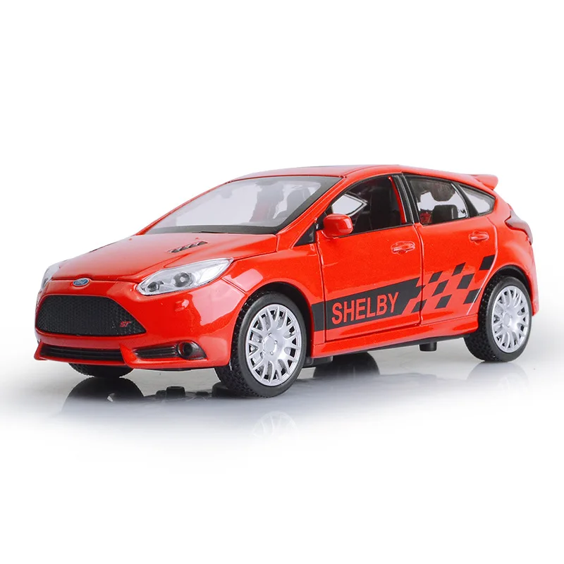 Новинка 1:32 Ford Focus литая под давлением модель автомобиля игрушечный электронный металлический автомобиль со звуком, светильник для детей, игрушки в подарок - Цвет: VB32263R no box